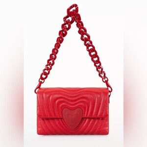 Escada Ora Heart Red Shoulder Bag